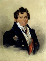 ""Portrét Alexandra Turgeněva (1784-1846), ruského historika a státníka"" Litografie Petra Fjodoroviče Sokolova (1791-1848) 1816 Puškinovo pamětní muzeum, Petrohrad