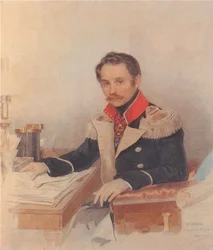 Portrét Leonty Vasilievich Dubelt 1792-1862, náčelník štábu sboru četníků, 1834