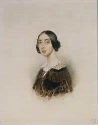 Portrét zpěvačky a skladatelky Michelle Pauline Viardot-García 1821-1910, 1843-1845