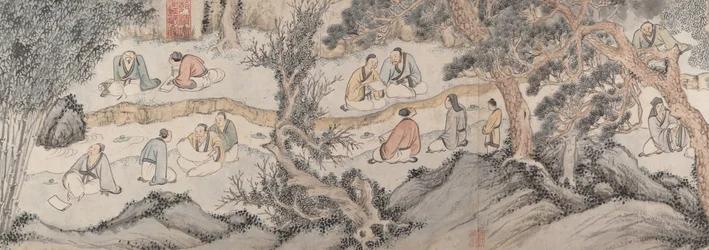 Shromáždění v pavilonu orchidejí, datované do roku 1560.