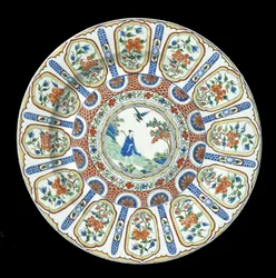 Velký verte Imari pokrm, období Kangxi, 1662-1722 (porcelán)