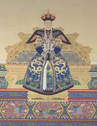 Císařovna Siao Čcheng Ren (1653 - 1674), první choť císaře Kchang-si z dynastie Čching (tuš a barva na hedvábí)