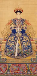 Císařovna Xiaogongren (1660-1723) (tuš a barva na hedvábí)