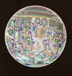 Velká nabíječka Famille Verte, období Kangxi (1662-1722) (porcelán) (viz také 272194)