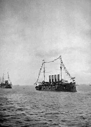 Námořní recenze u pobřeží Portsmouth, 1907 1908.