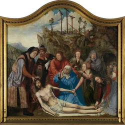 Nářek Krista, Altarpiece Cechu truhlářů, středový panel (olej na panelu)