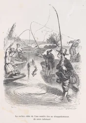 Zdá se, že vlnící se voda se vysmívá našemu neštěstí. z Malé bídy člověka L..., 1843.