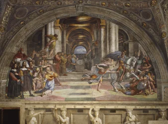 Vyhnání Héliodóra z chrámu, Stanza di Eliodoro, 1511-12