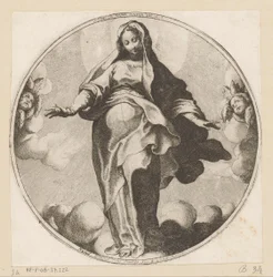 Marie v oblacích Sancta Maria Mater Dei (název na objektu)