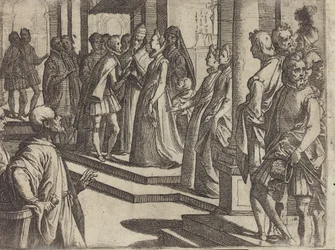 Zasnoubení Markéty Rakouské s Filipem III., španělským králem [verso]