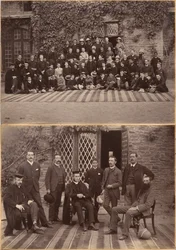 Ředitel a učitelé školy Bishop Cotton School, Šimla (líc); studenti střední třídy a zaměstnanci školy Bishop Cotton School, Šimla (rub)