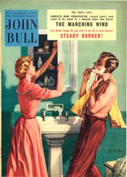 Obálka časopisu John Bull, říjen 1955 (barevná litografie)