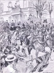 Poslední návštěva Queenů v Londýně v březnu 1900, ilustrace z Cassells History of England, 1900s
