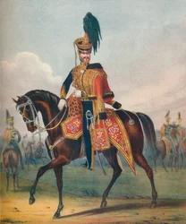 „Důstojník 10. vlastního královského pluku husarů prince z Walesu“, 19. století 1909