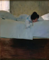 Lenost - Lenost - Obraz Ramona Casase (1866-1932) - cca. 1898 - Olej na plátně - 32643 - Národní muzeum umění Katalánska, Barcelona