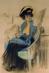 Mademoiselle Clo-Clo (pastel na papíře)