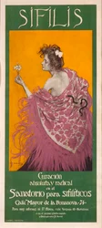 Syfilis (plakát) - Dílo Ramona Casase (1866-1932) - 1900 - Barevná litografie - 80x34,3 - Národní muzeum umění Katalánska, Barcelona