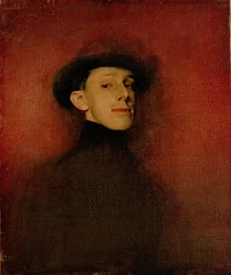 Portrét španělského krále Alfonse XIII. Studie