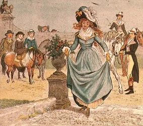 Krásná dáma z Ride-a-cock-horse to Banbury Cross