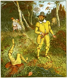 „A ten, kdo byl nejmírnější nálady, tam toho druhého zabil“, ilustrace od Babes in the wood