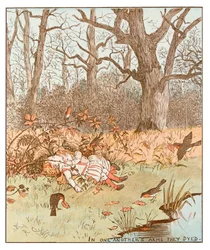 Scéna z The Babes in the Wood, 1878