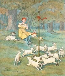 Farmářův chlapec (barevná litografie)
