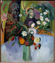 Jeanne v květinách