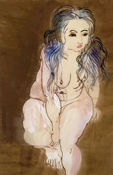Sedící nahá žena; Femme Nue Assise