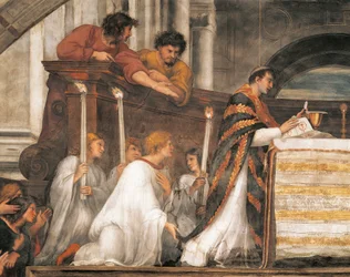 Eucharistický zázrak, detail mše v Bolseně