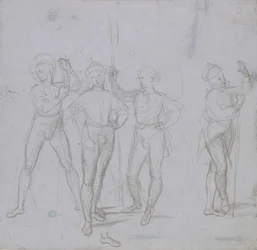 Skupina čtyř stojících vojáků, c1503.
