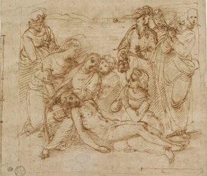 Studie Lamentation for the Entombment of Christ, počátek 16. století