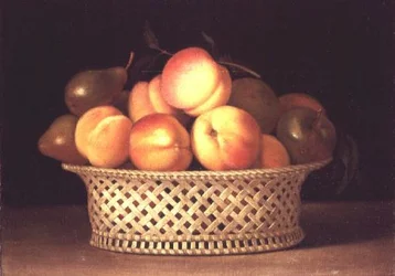 Bowl of Peaches (olej na plátně)