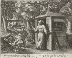 Svatý Bartoloměj jako poustevník Hermits (název série) Oraculum Anachoreticum (název série)