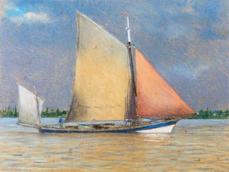 Filadière v ústí řeky Gironde (pastel na papíře)