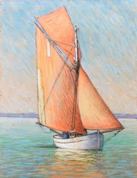 Filadière v ústí řeky Gironde (pastel na papíře)