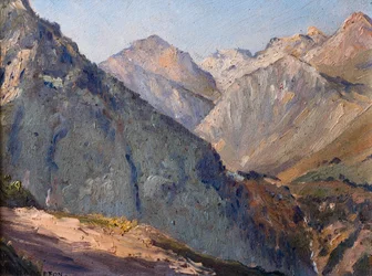 Ranní slunce na horách, Pyreneje