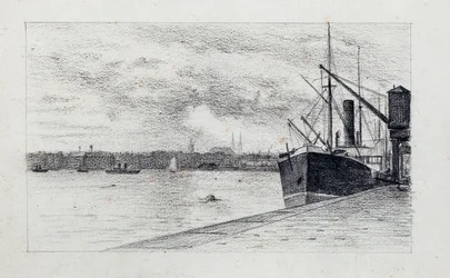 Port of Bordeaux (tužka a uhel)