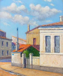 Rue a Bordeaux (pastel na papíře)