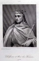 Chilperic II (asi 675-721) král Neustrije (rytina)