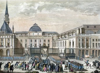 Bailly v pařížském parlamentu. 1794-1804 (rytina)