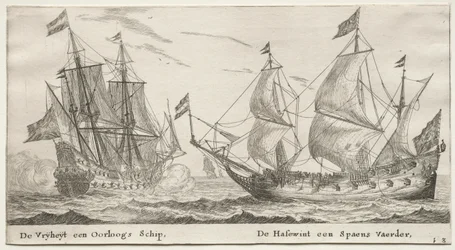 Lodě Amsterdam: The Freedom, a Man-of-War. Vlčí pes, španělské plavidlo.