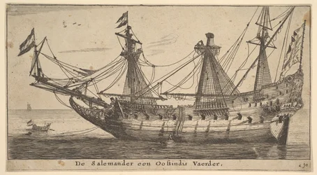Salemander an Oostindis Vaerder, polovina 17. století.
