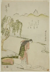 Řeka Chofu Jewel v provincii Musashi (Musashi Chofu no Tamagawa), z nepojmenované série Six Jewel Rivers