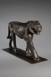 Velký královský tygr; Grand Tigre Royal, cca 1913 (bronz s tmavě hnědou patinou)