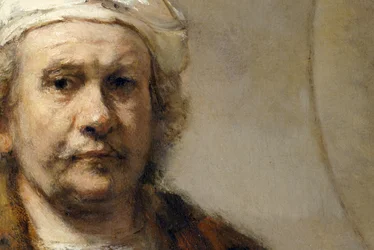Rembrandt - Autoportrét (detail)