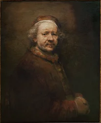 Rembrandt, autoportrét ve věku 63 let (olej na plátně)