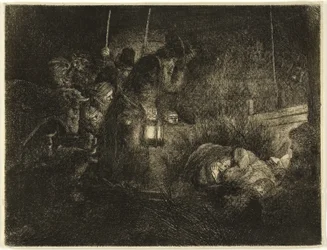 The Adoration of the Shepherds: A Night Piece, c.1657 (lept na papíře)