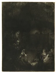The Entombment, c.1654 (lept suchou jehlou a rytím)