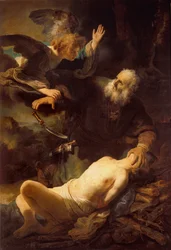 Isaakova oběť (malba na plátně)