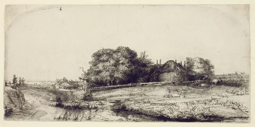 Krajina se senem a stádem ovcí, kolem roku 1652 (lept a suchá jehla na papíře)